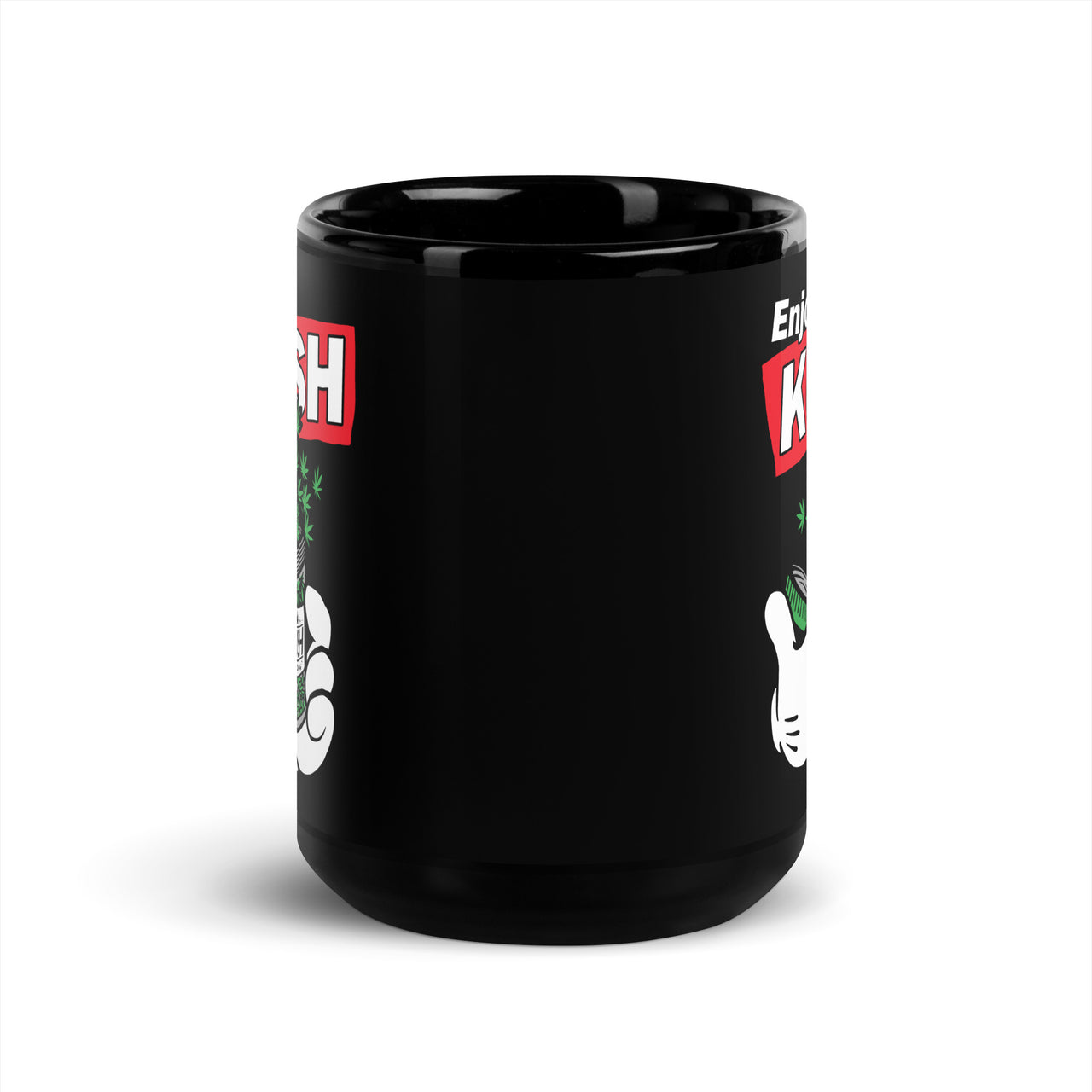 ENJOY FRESHNESS BLACK GLOSSY MUG