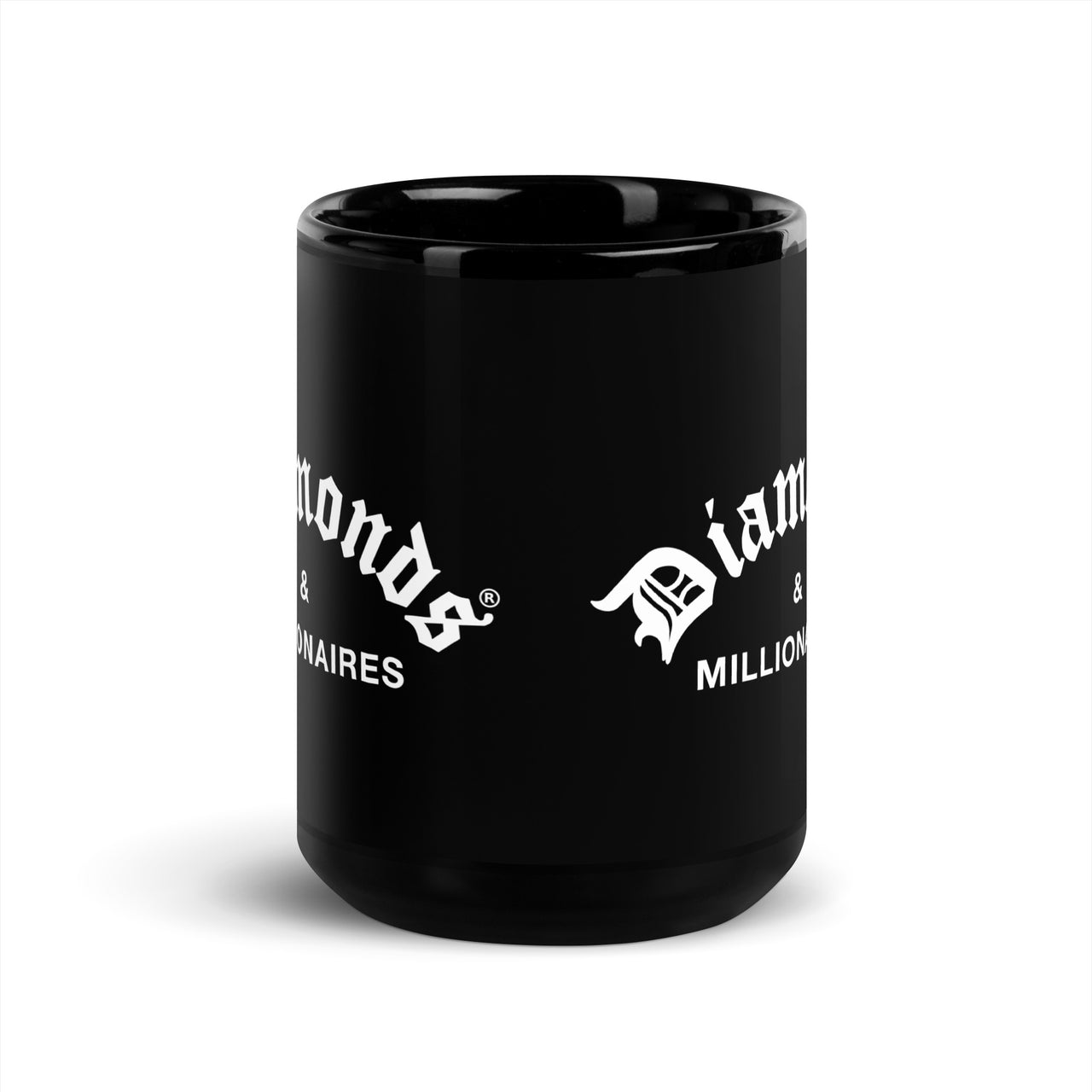 DIAMOND & MILLIONAIRES BLACK GLOSSY MUG