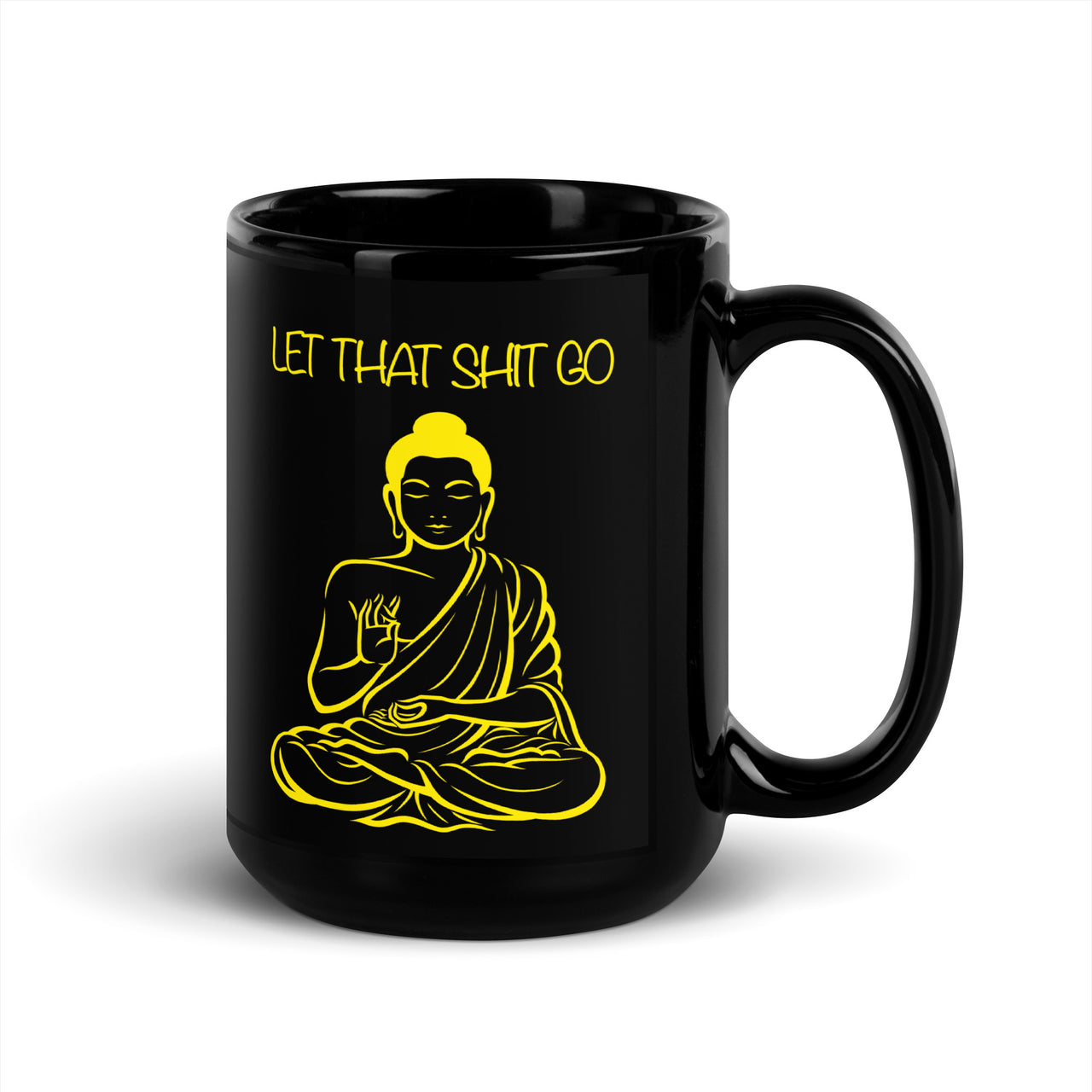 lET IT GO BLACK GLOSSY MUG