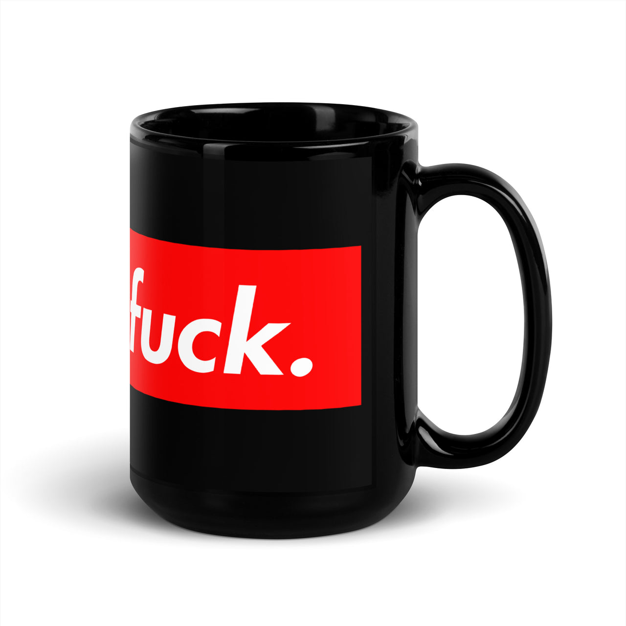 FUSS BLACK GLOSSY MUG