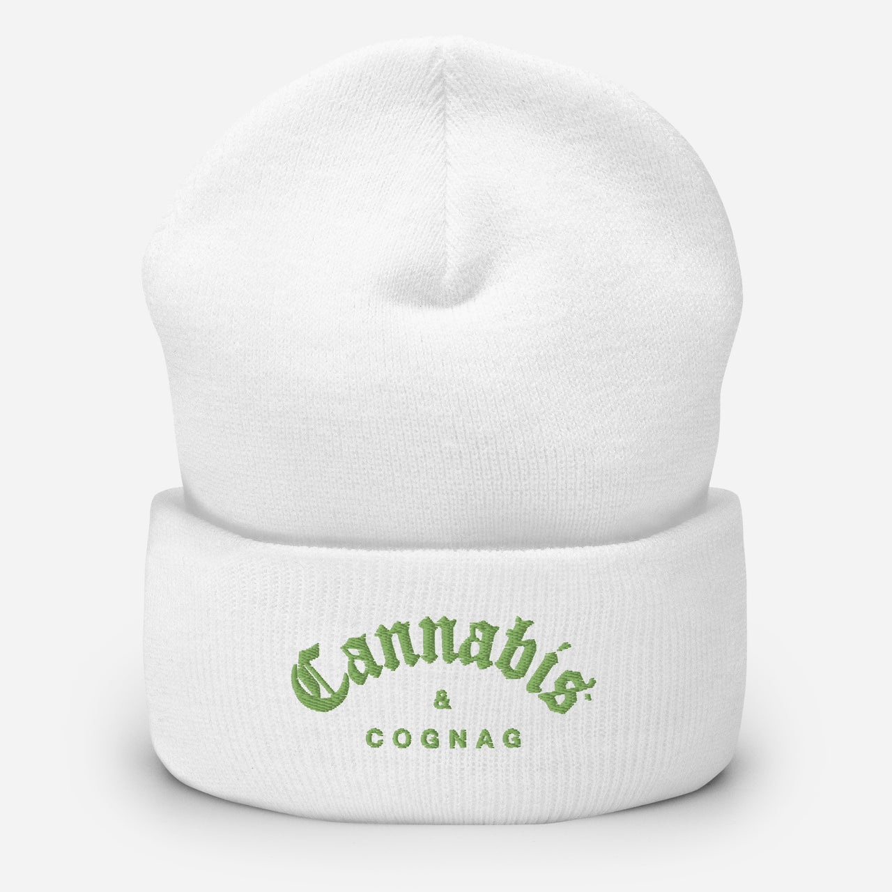 CANNABIS COGNAC CUFFED BEANIE