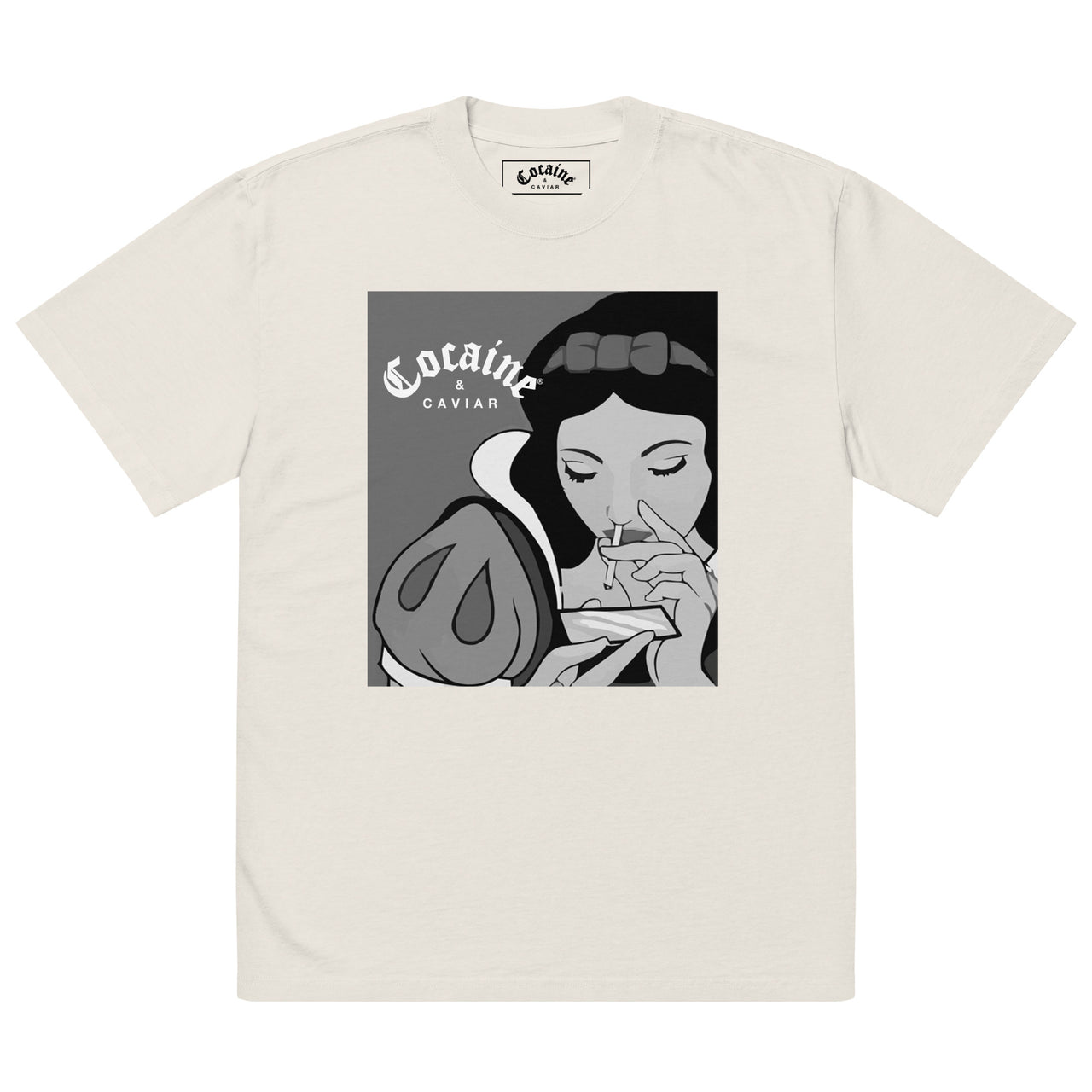 SNOW WHITE OVERSIZED FADED T-SHIRT