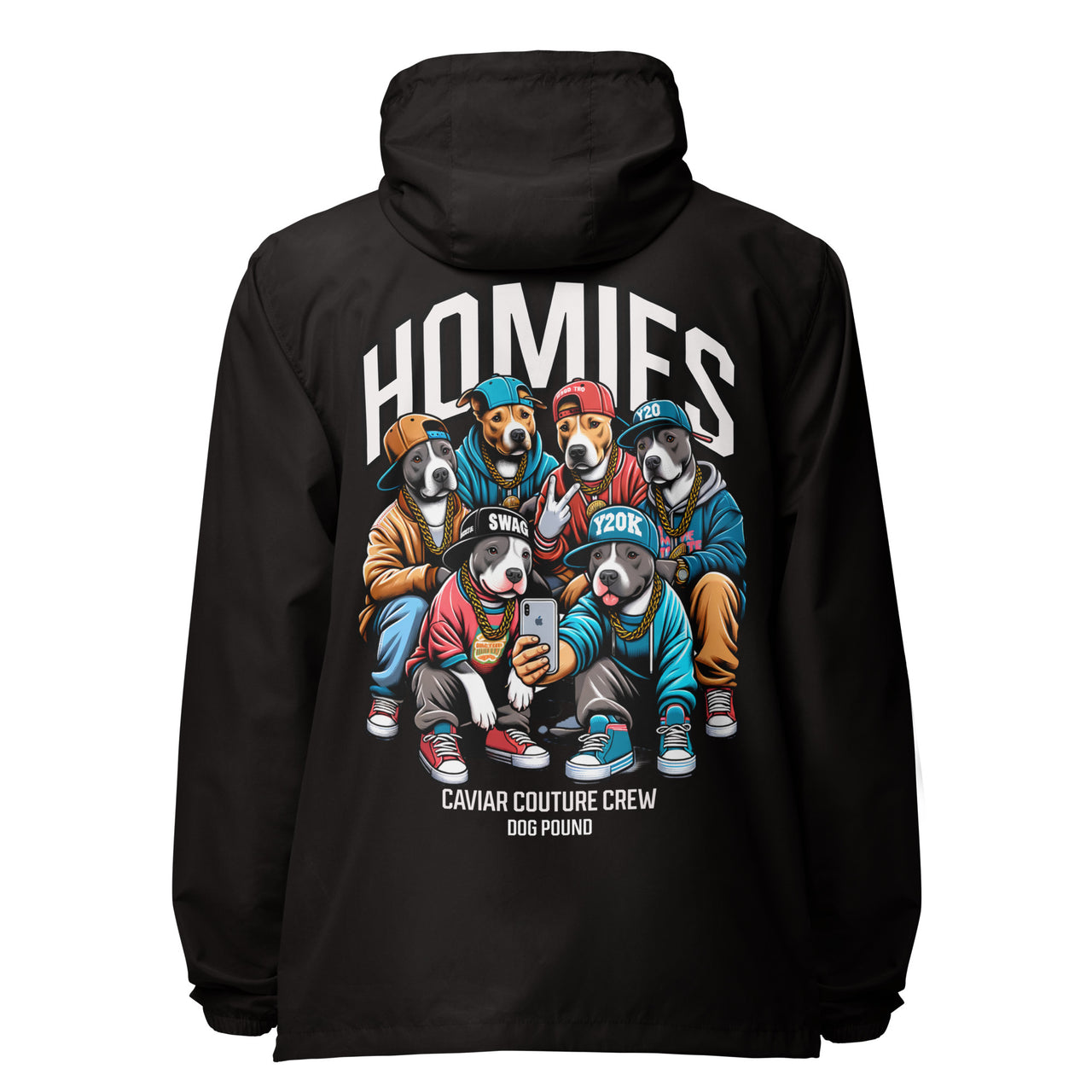 HOMIES lightweight zip up windbreaker