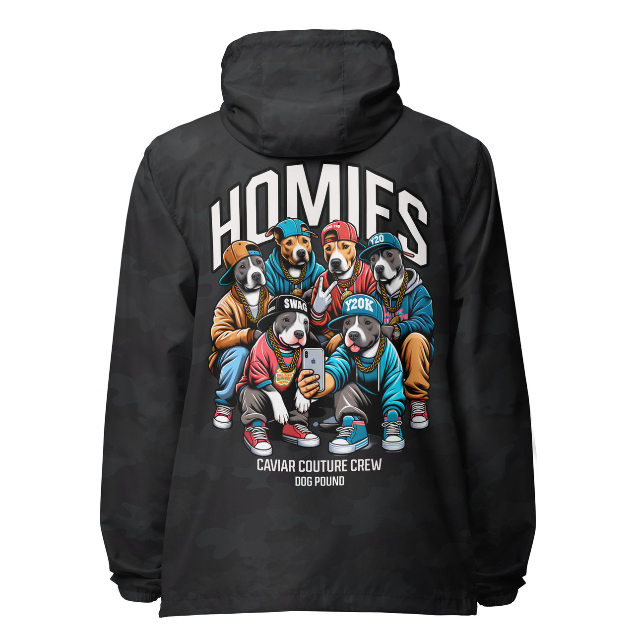 HOMIES lightweight zip up windbreaker