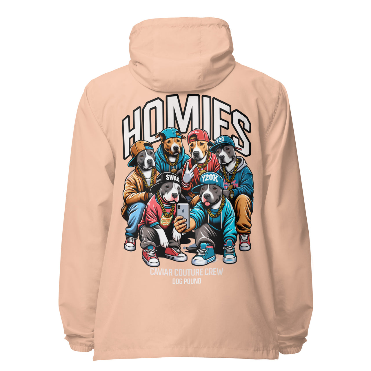 HOMIES lightweight zip up windbreaker