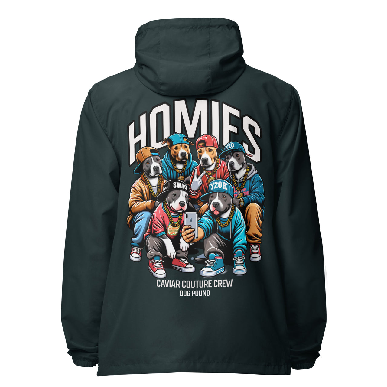 HOMIES lightweight zip up windbreaker