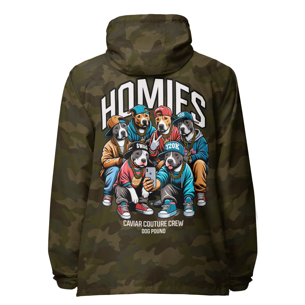 HOMIES lightweight zip up windbreaker