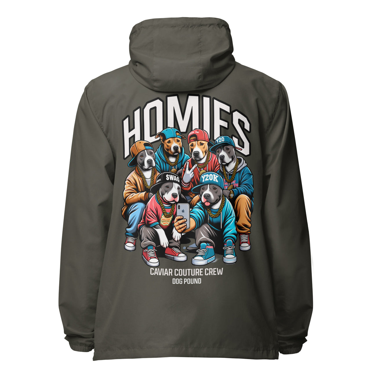 HOMIES lightweight zip up windbreaker