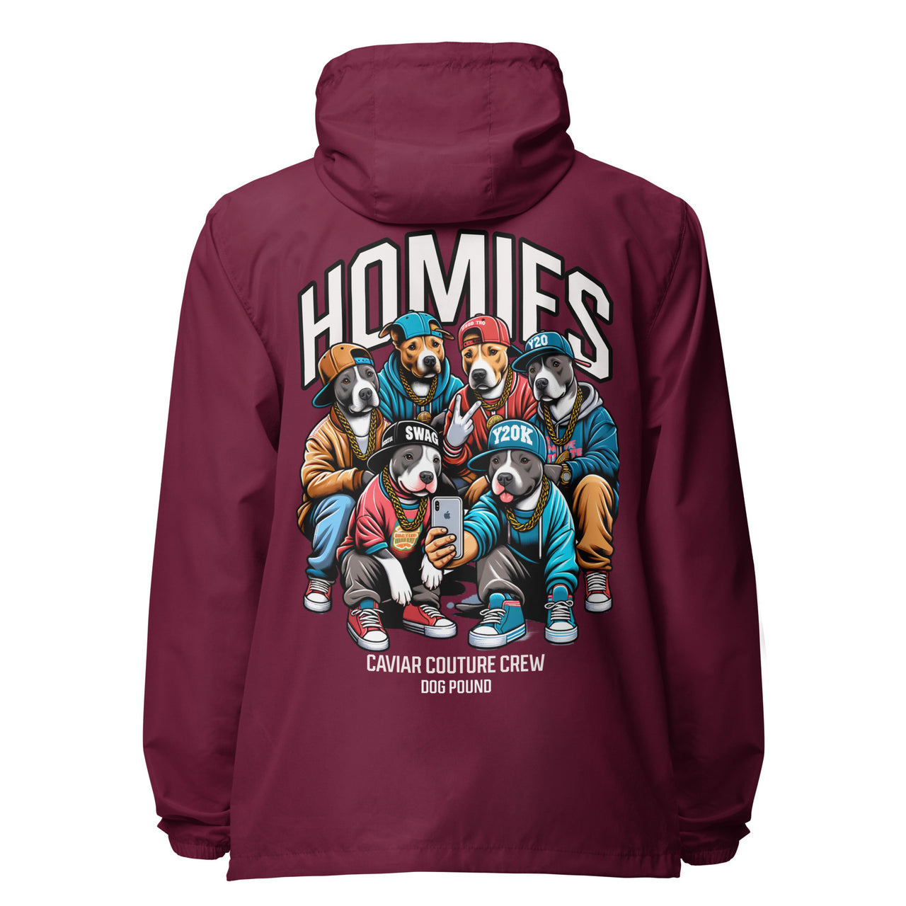 HOMIES lightweight zip up windbreaker