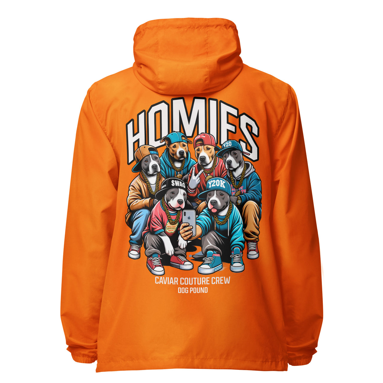 HOMIES lightweight zip up windbreaker