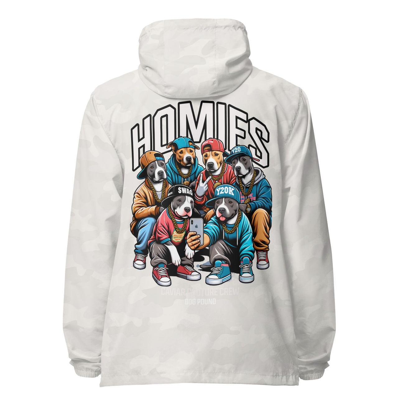 HOMIES lightweight zip up windbreaker