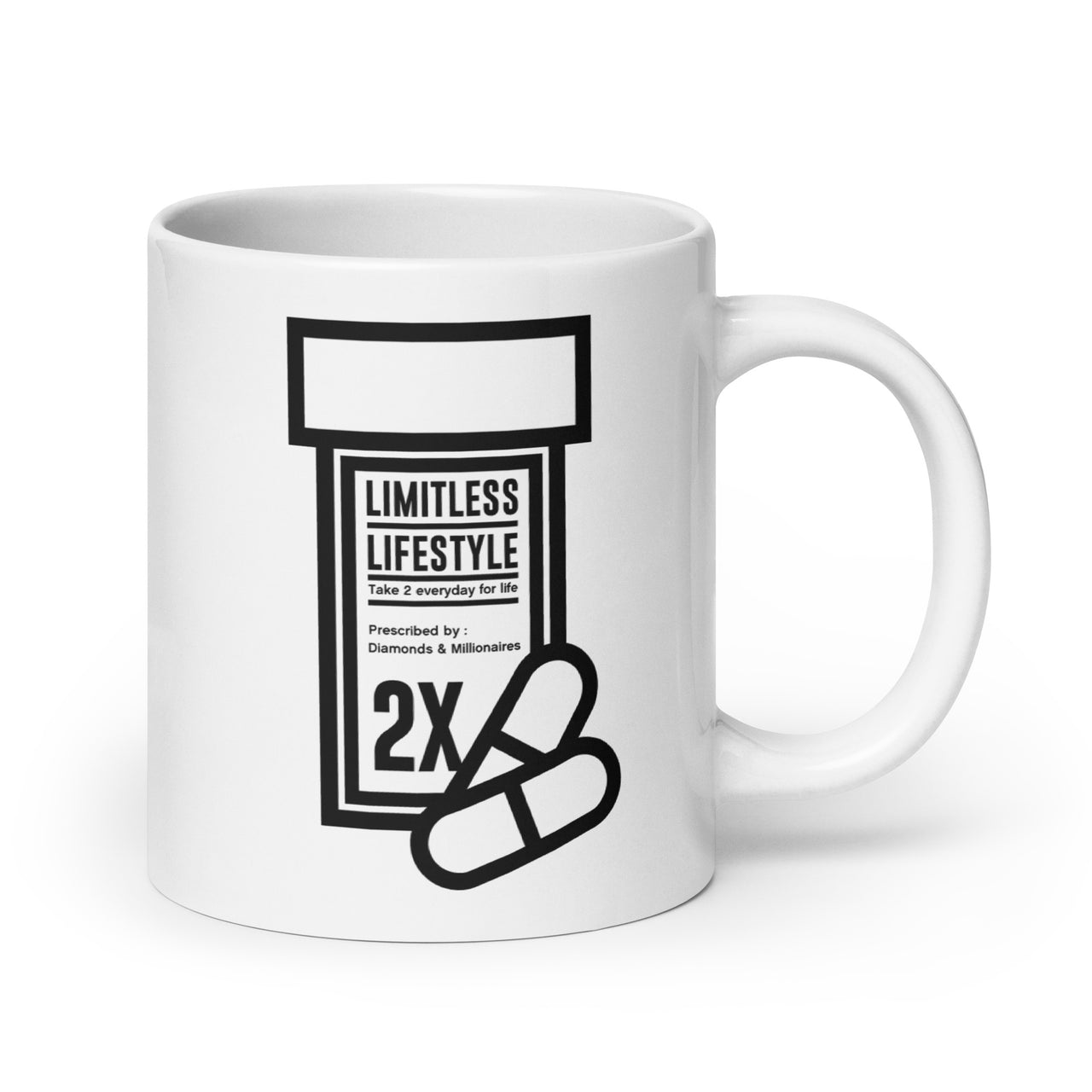 LIMITLESS WHITE GLOSSY MUG