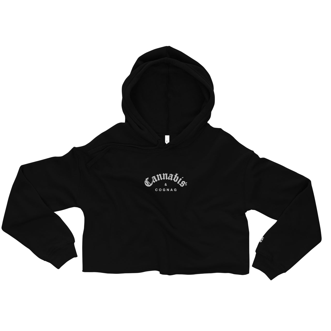 CANNIBIS COGNAC CROP HOODIE