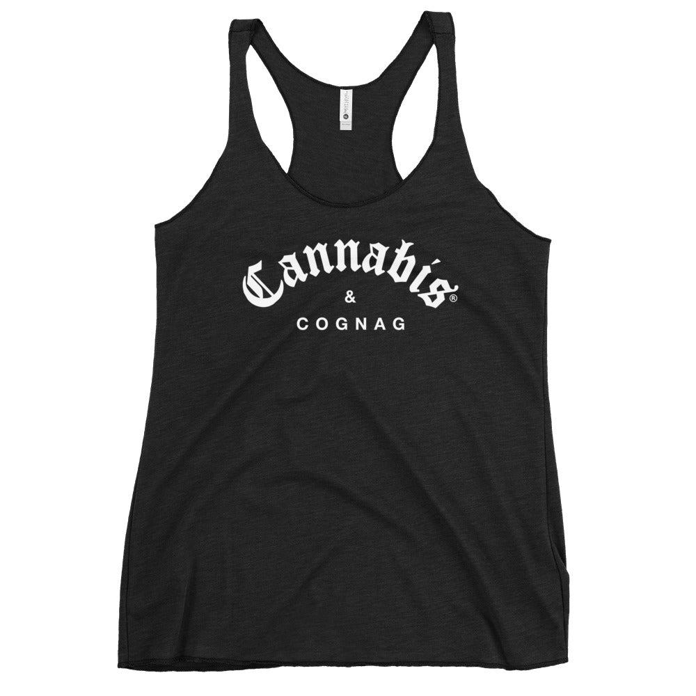 CANNABIS COGNAC WOMEN'S RACERBACK TANK