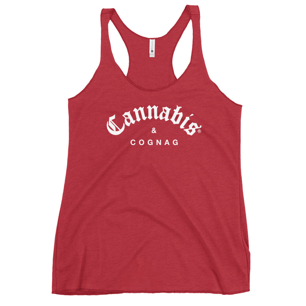 CANNABIS COGNAC WOMEN'S RACERBACK TANK