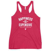 Thumbnail for HAPPINESS IS EXPENSIVE WOMEN'S RACERBACK TANK