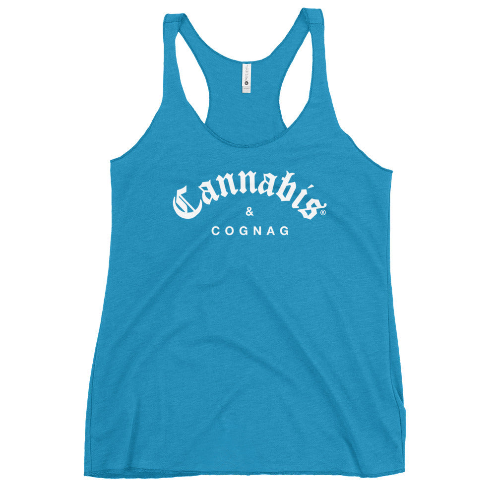 CANNABIS COGNAC WOMEN'S RACERBACK TANK